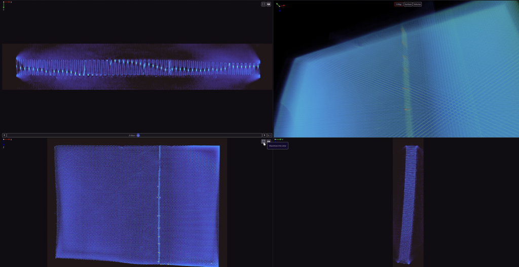 Robot CT scan of honeycomb cored payload fairing